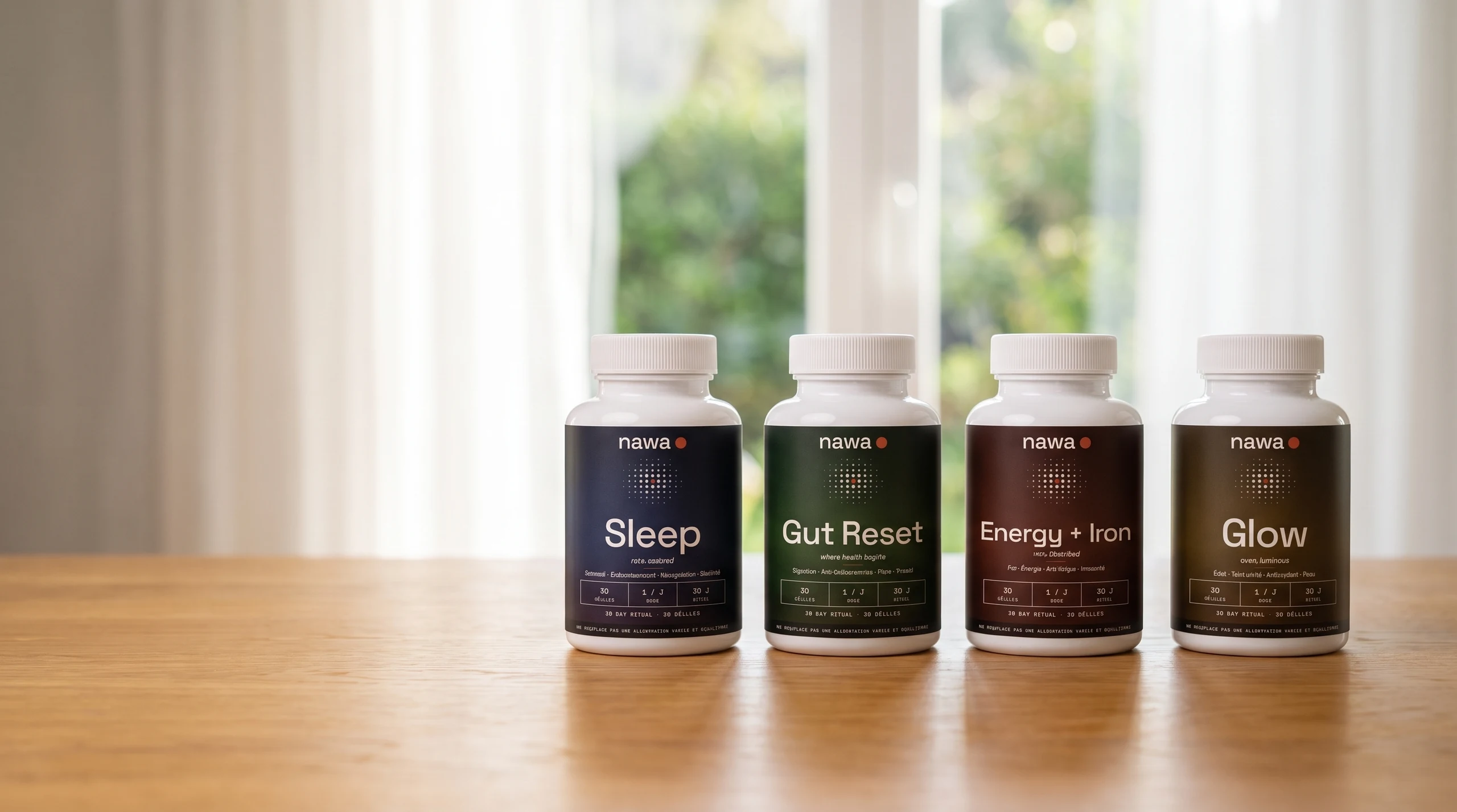 La collection NAWA — Gut Reset, Sleep, Energy + Iron, Glow
